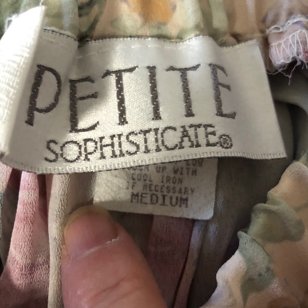 Petite Sophisticate vintage pleated floral maxi skirt - Picture 3 of 5